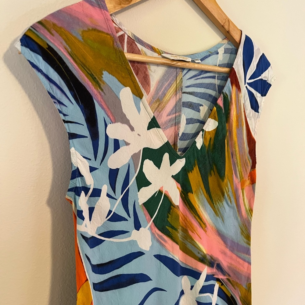 Multicolor Abstract Print Dress - Picture 3 of 5